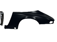 Panel trasero de 1/4 con montante de puerta independiente Targa. Porsche 911 08/1969- 07/1973 - 91150306140, 91150306140GRV, 91150306243, 91150306243GRV - 1680400470, 1680400480